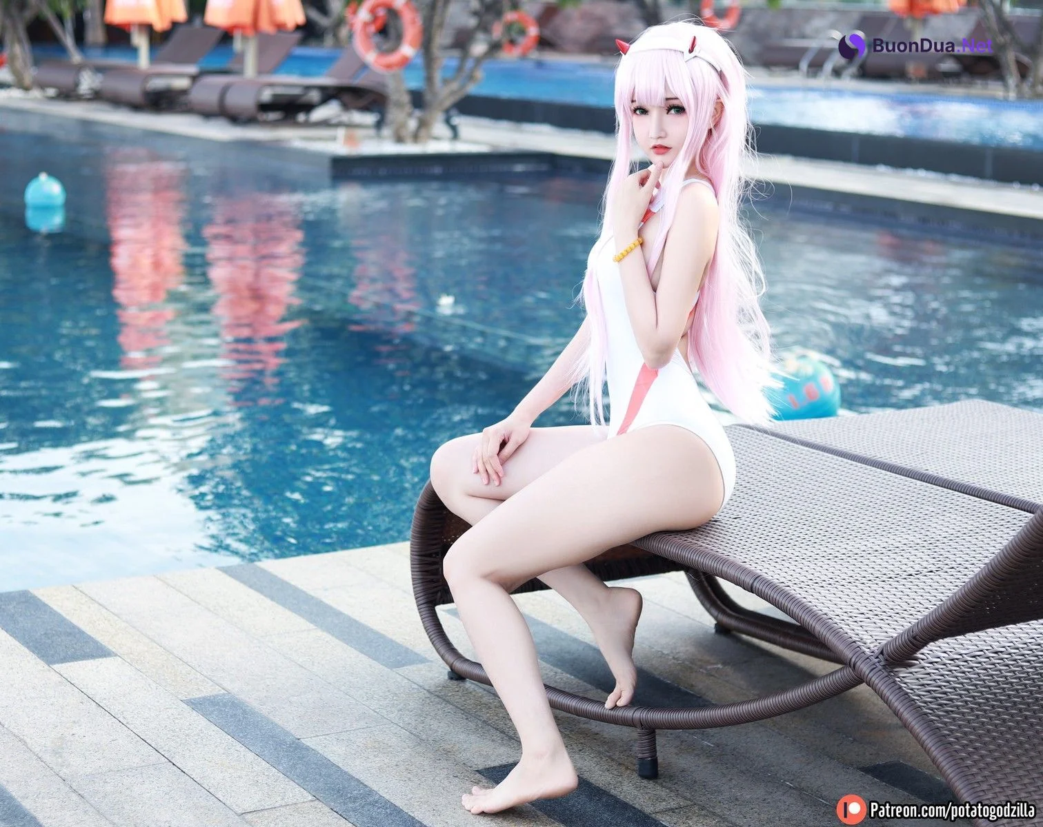 Cosplay Potato Godzilla Zero Two Swimsuit - Photo 4