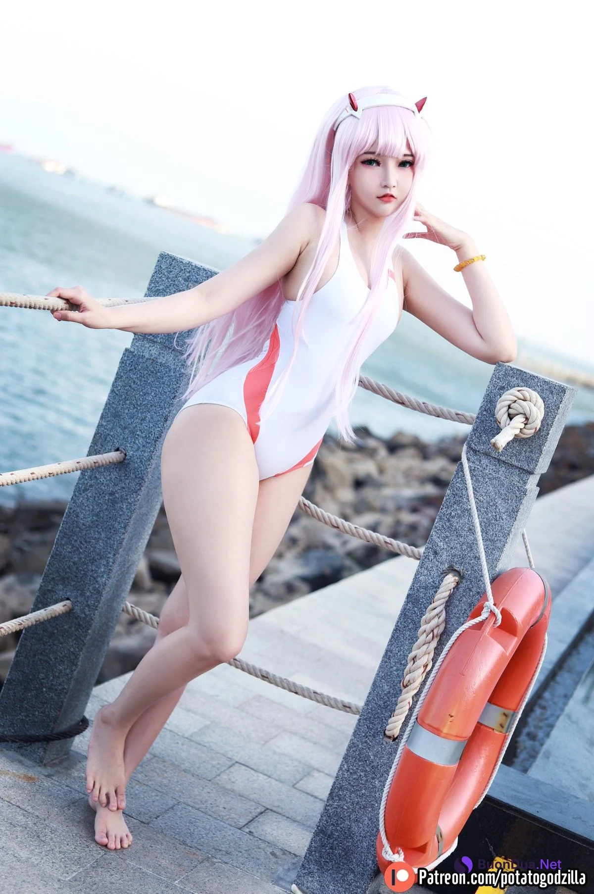 Cosplay Potato Godzilla Zero Two Swimsuit - Photo 8