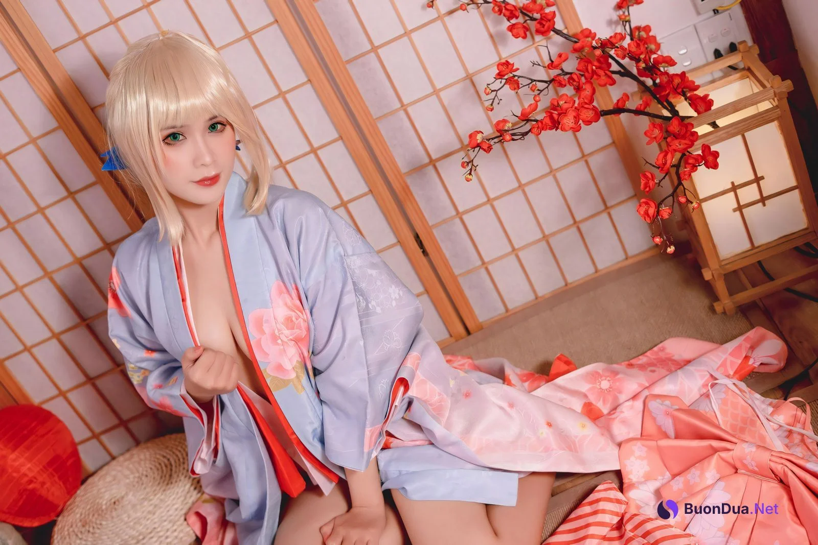 Cosplay Pyonピオン Saber セイバー Kimono - Photo 12