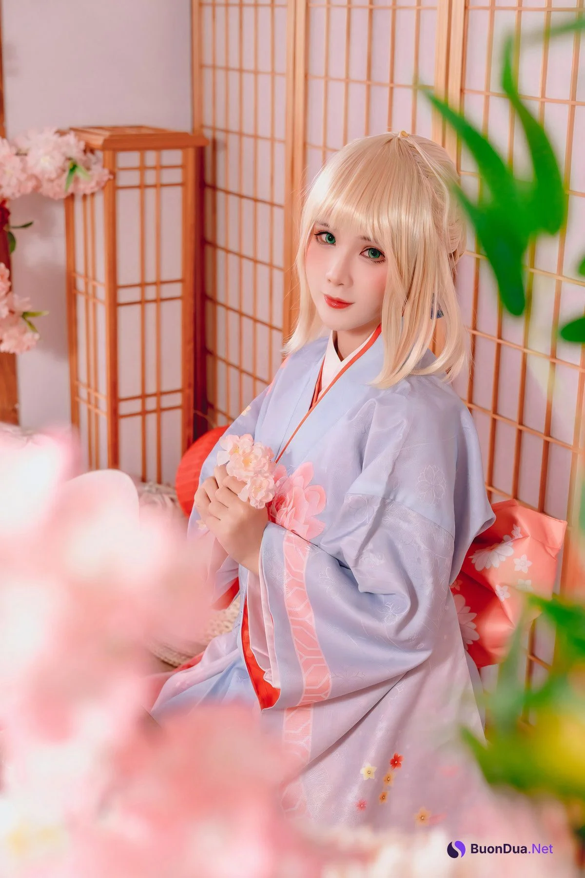 Cosplay Pyonピオン Saber セイバー Kimono - Photo 2