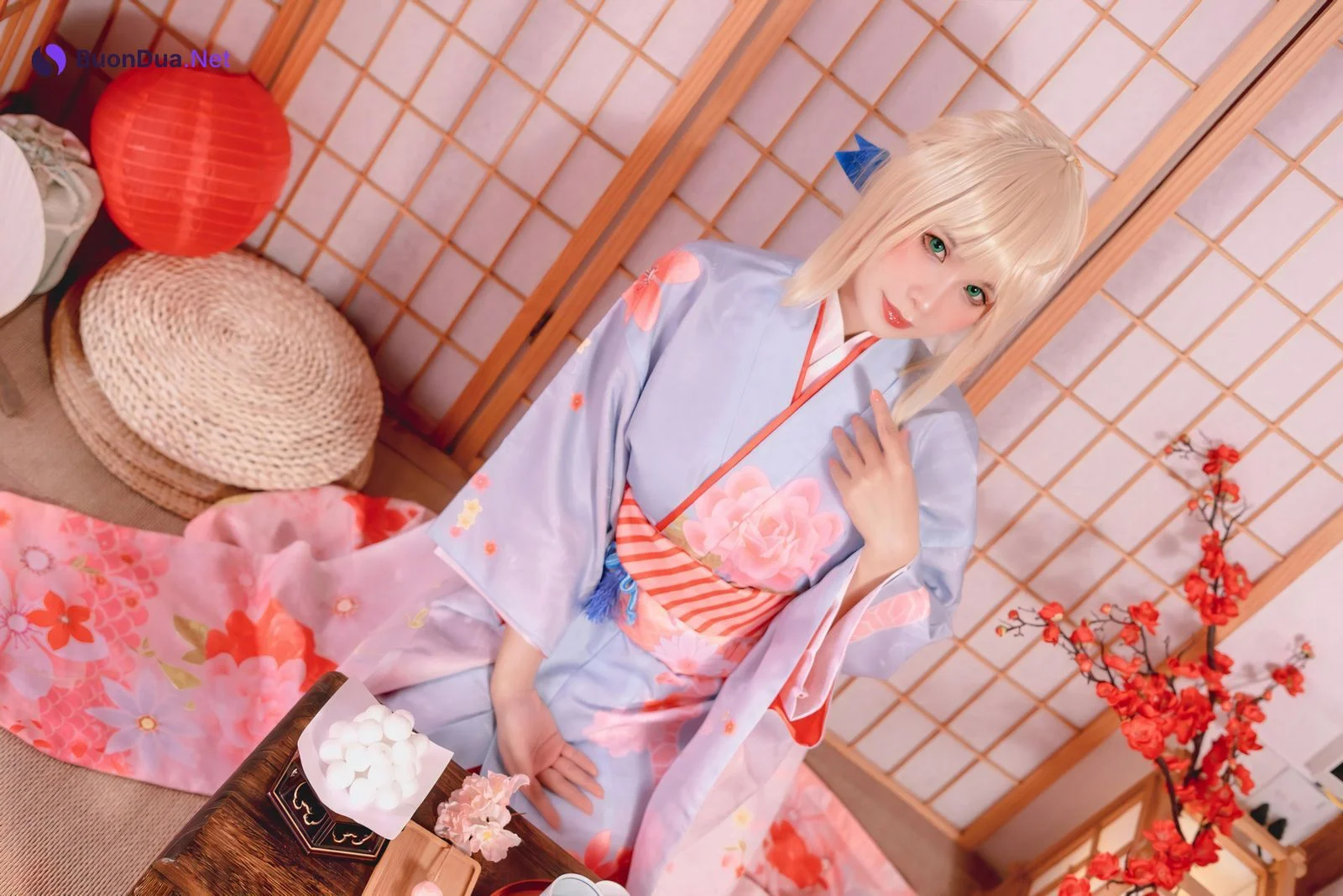 Cosplay Pyonピオン Saber セイバー Kimono - Photo 4