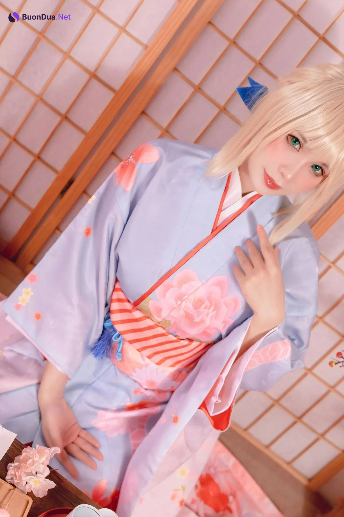 Cosplay Pyonピオン Saber セイバー Kimono - Photo 5