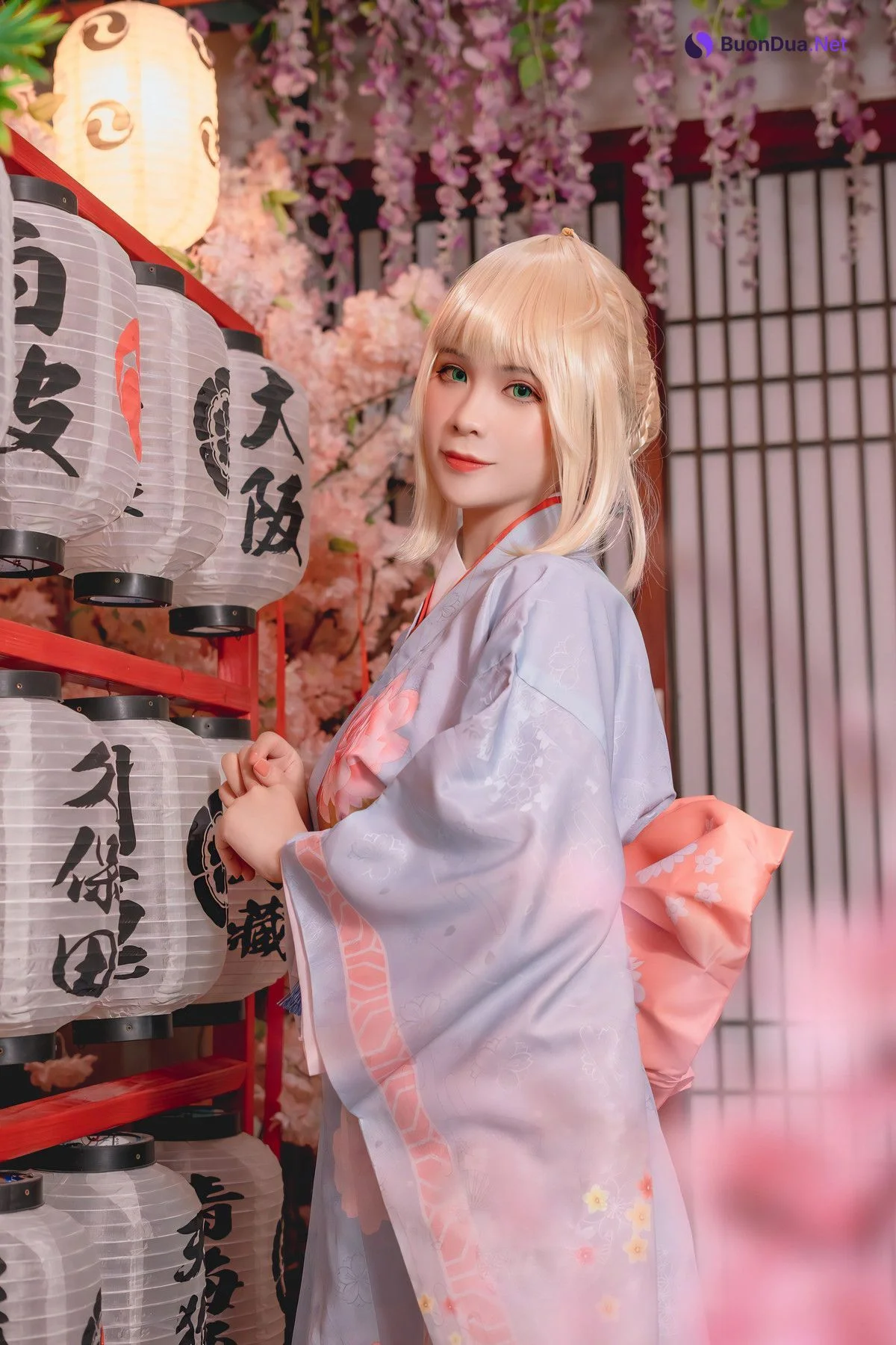 Cosplay Pyonピオン Saber セイバー Kimono - Photo 8