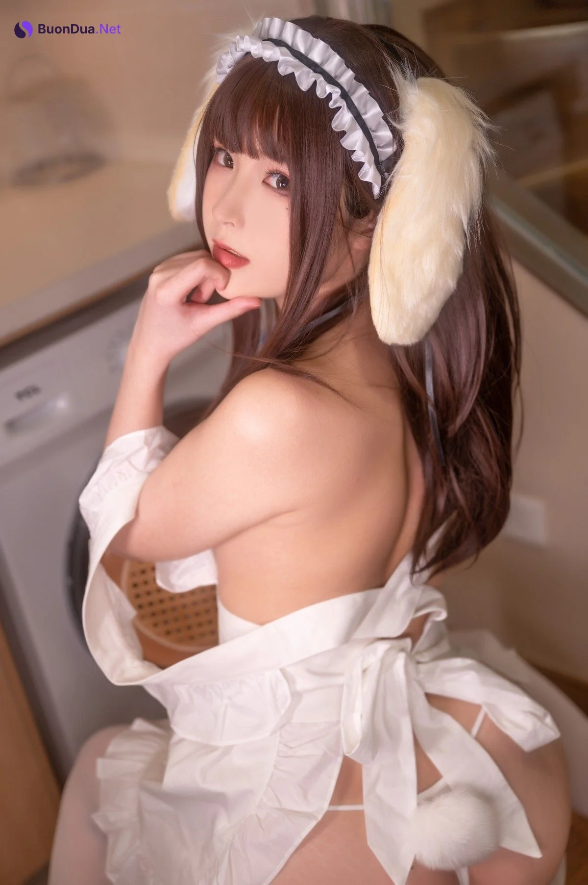 Cosplay Quan冉有点饿 兔耳女仆 - Photo 2