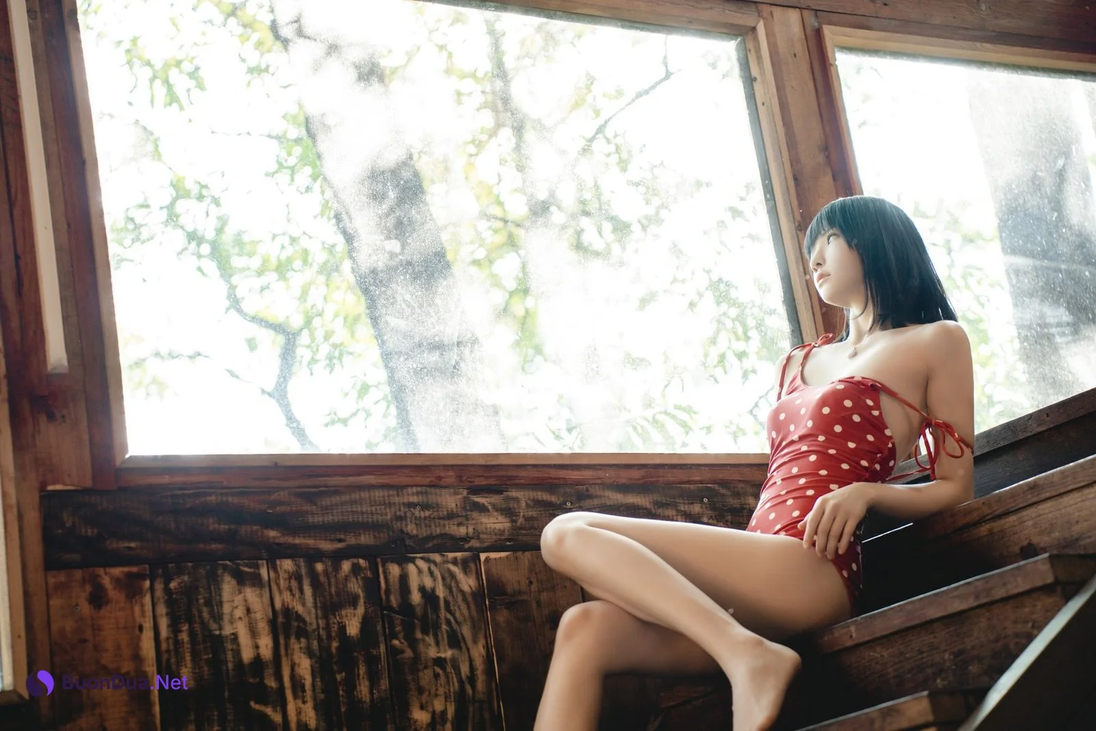 Cosplay 桜桃喵 红波点 Red Polka Dot - Photo 10