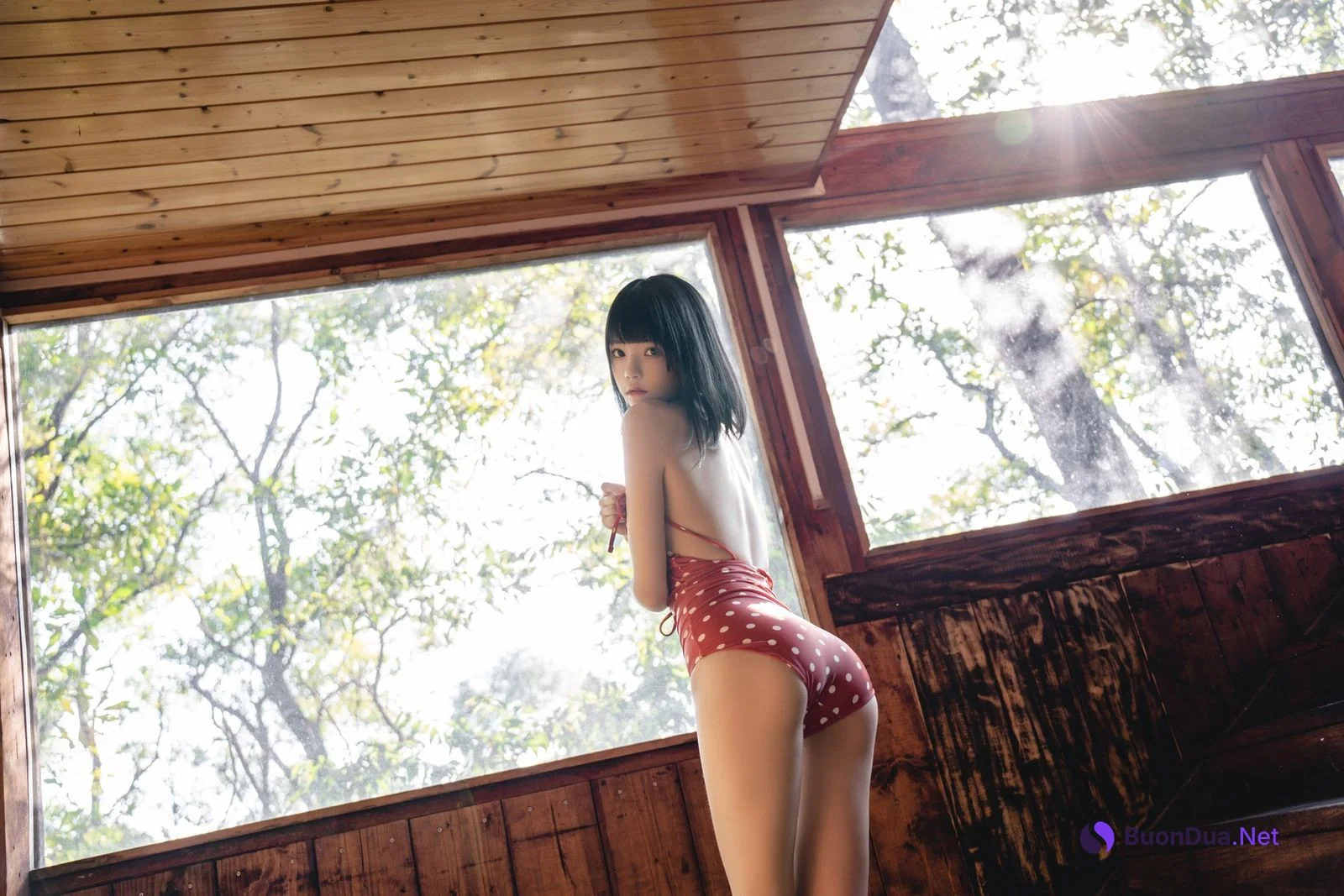Cosplay 桜桃喵 红波点 Red Polka Dot - Photo 8