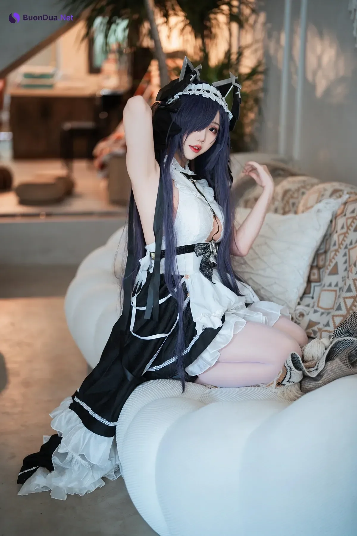 Cosplay 面饼仙儿 – 碧蓝航线 奥古斯特 女仆 – 公主连结Re：Dive 宵滨深月 - Photo 13