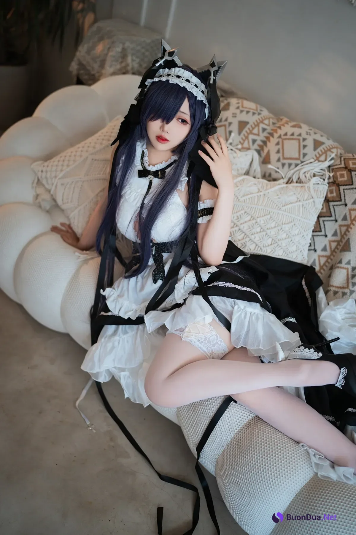 Cosplay 面饼仙儿 – 碧蓝航线 奥古斯特 女仆 – 公主连结Re：Dive 宵滨深月 - Photo 16