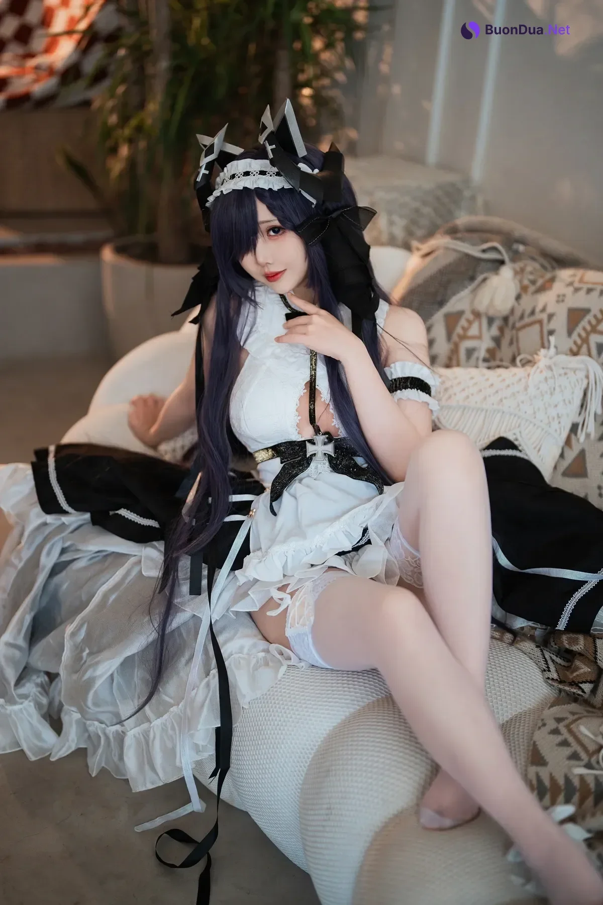 Cosplay 面饼仙儿 – 碧蓝航线 奥古斯特 女仆 – 公主连结Re：Dive 宵滨深月 - Photo 4