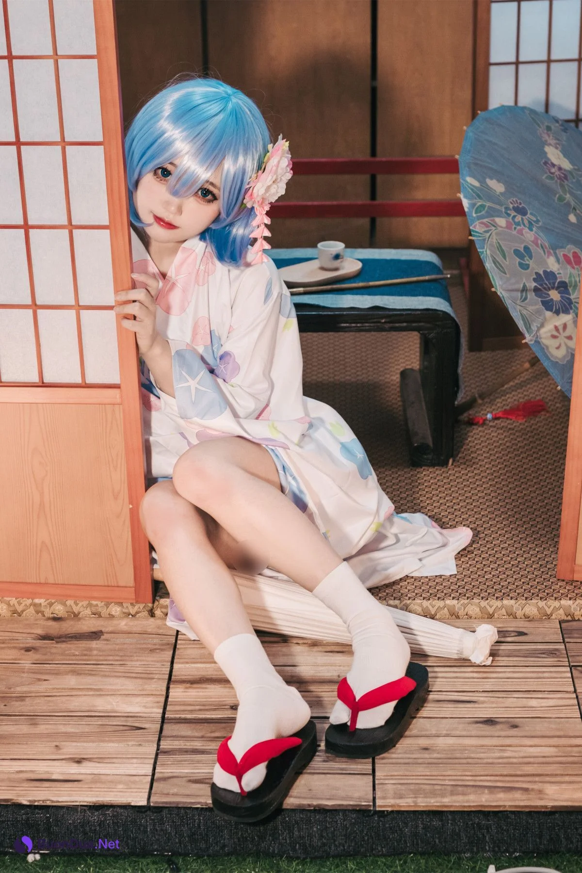 Cosplay 神沢永莉 蕾姆和风 Rem (レム) - Photo 10
