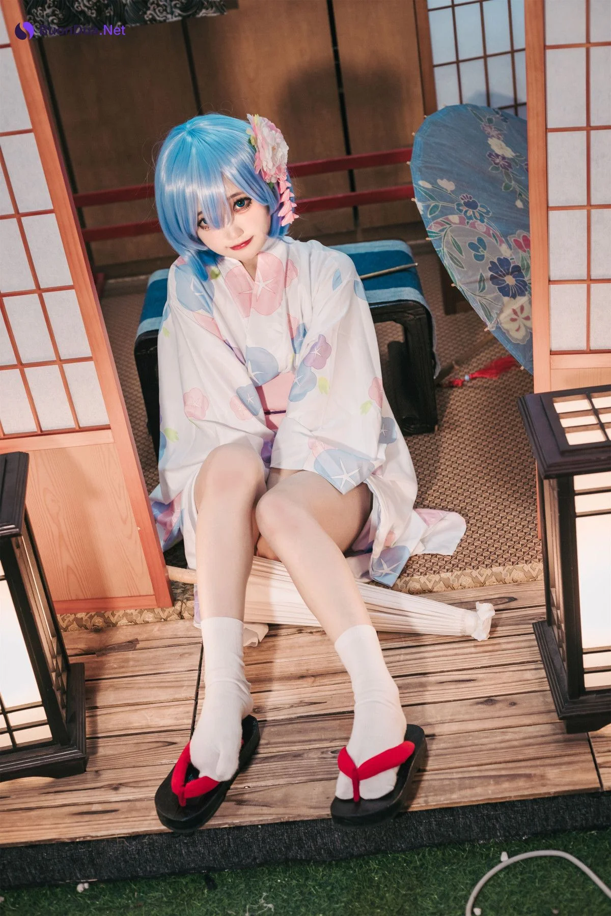Cosplay 神沢永莉 蕾姆和风 Rem (レム) - Photo 12