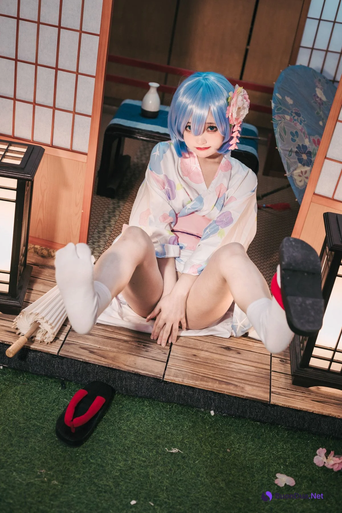 Cosplay 神沢永莉 蕾姆和风 Rem (レム) - Photo 20