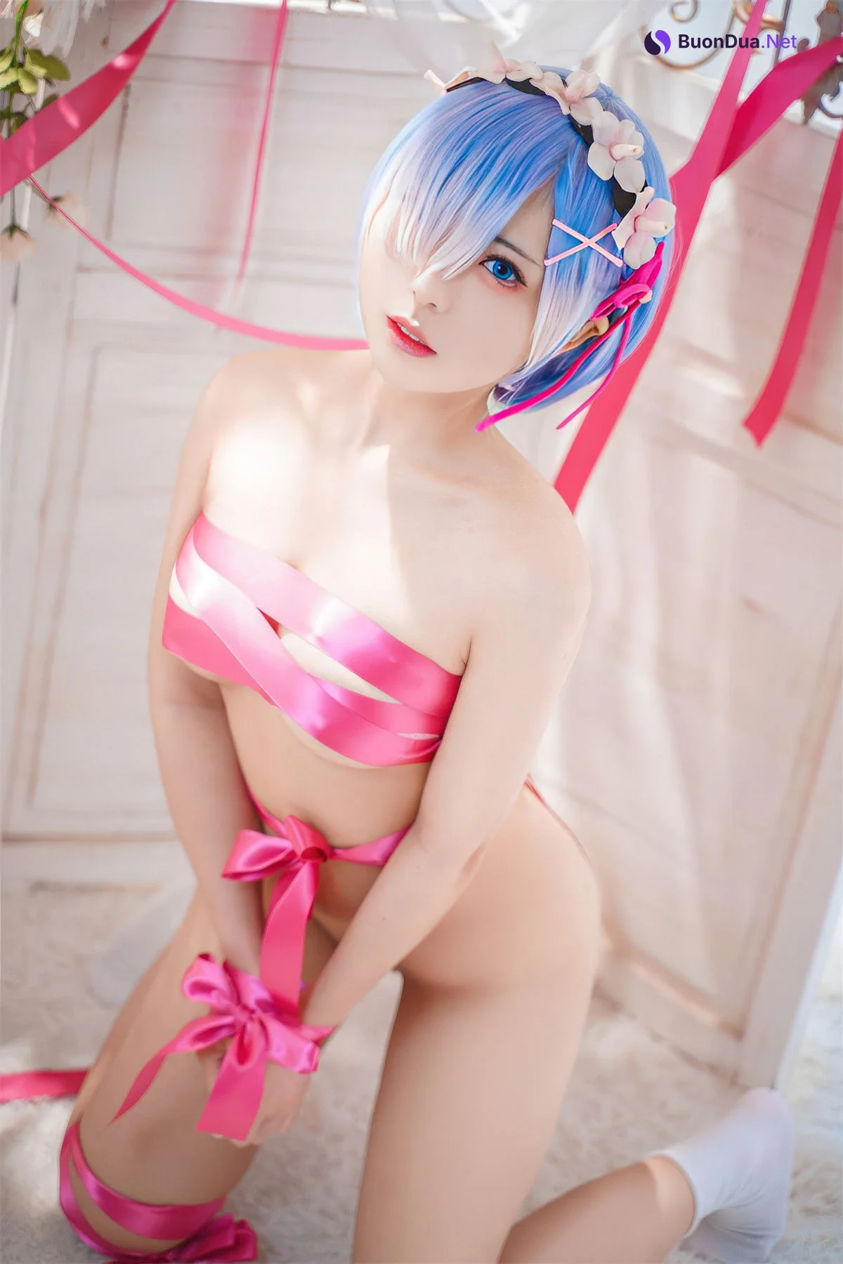 Cosplay 虎森森 蕾姆丝带 Rem Ribbon - Photo 16