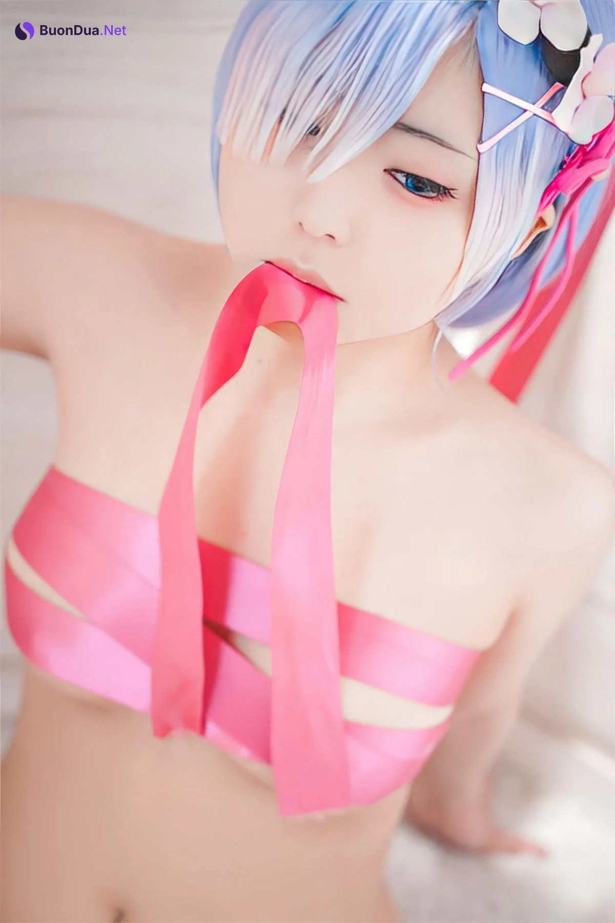 Cosplay 虎森森 蕾姆丝带 Rem Ribbon - Photo 5