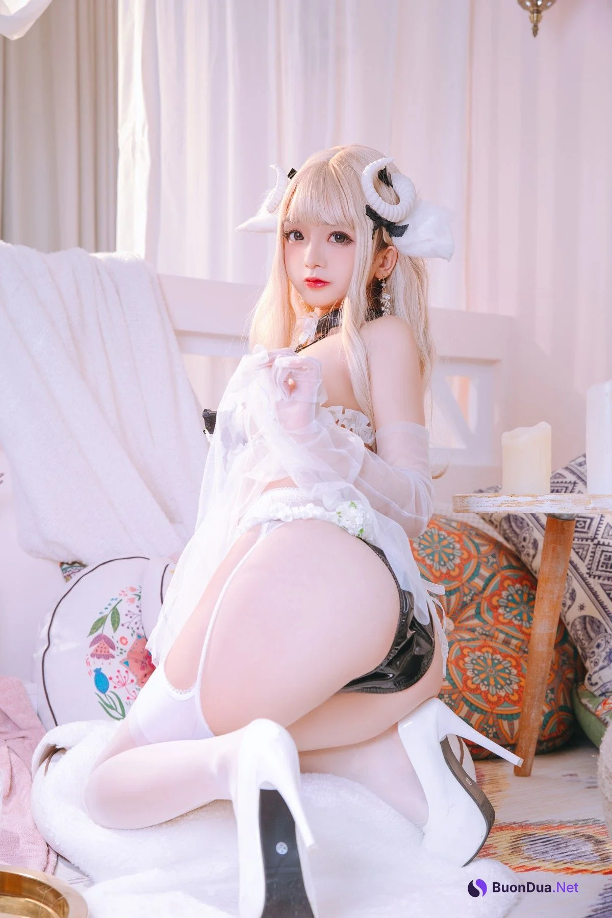 Cosplay Rinaijiao日奈娇 白小绵羊 - Photo 2