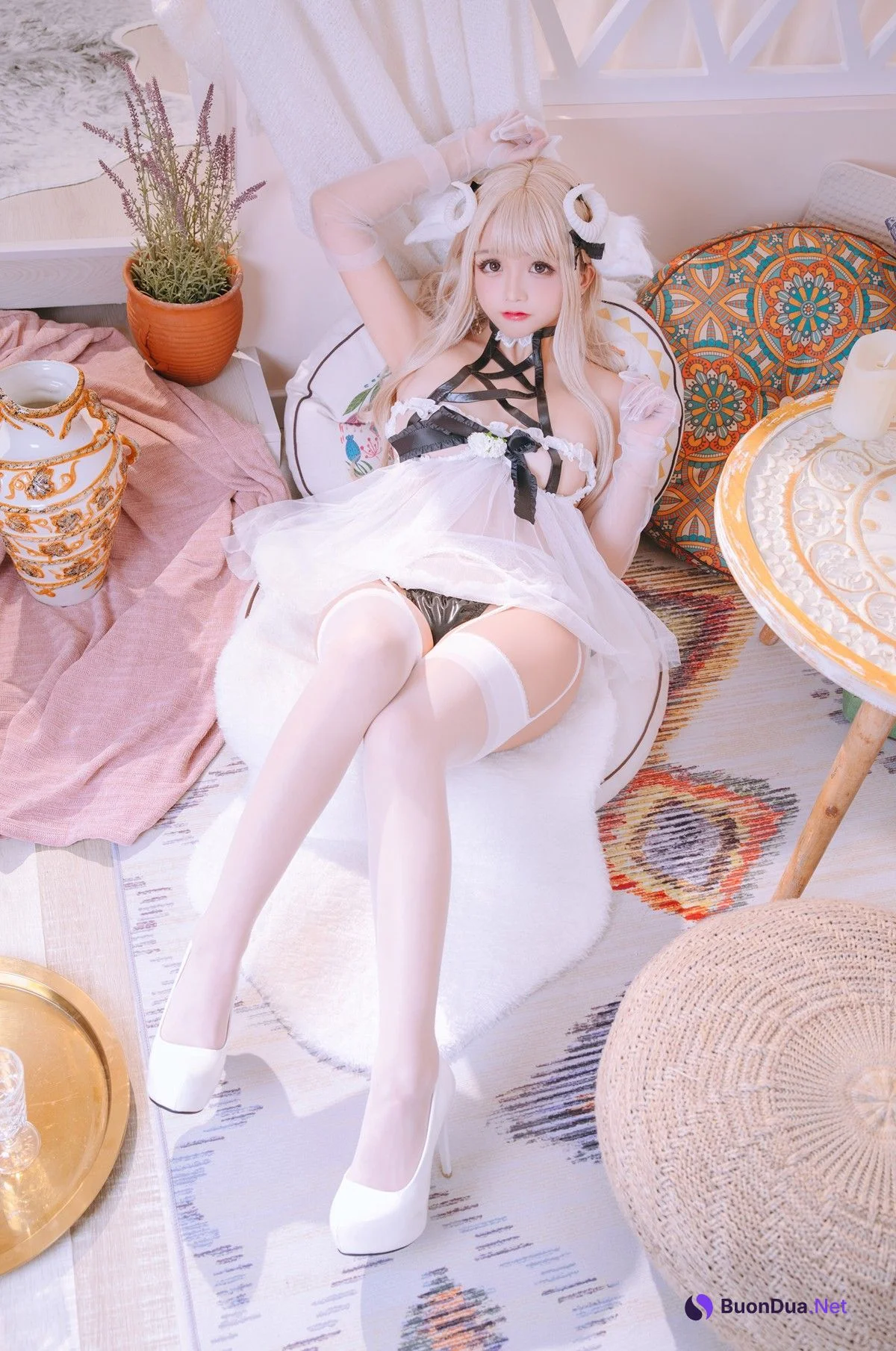 Cosplay Rinaijiao日奈娇 白小绵羊 - Photo 3