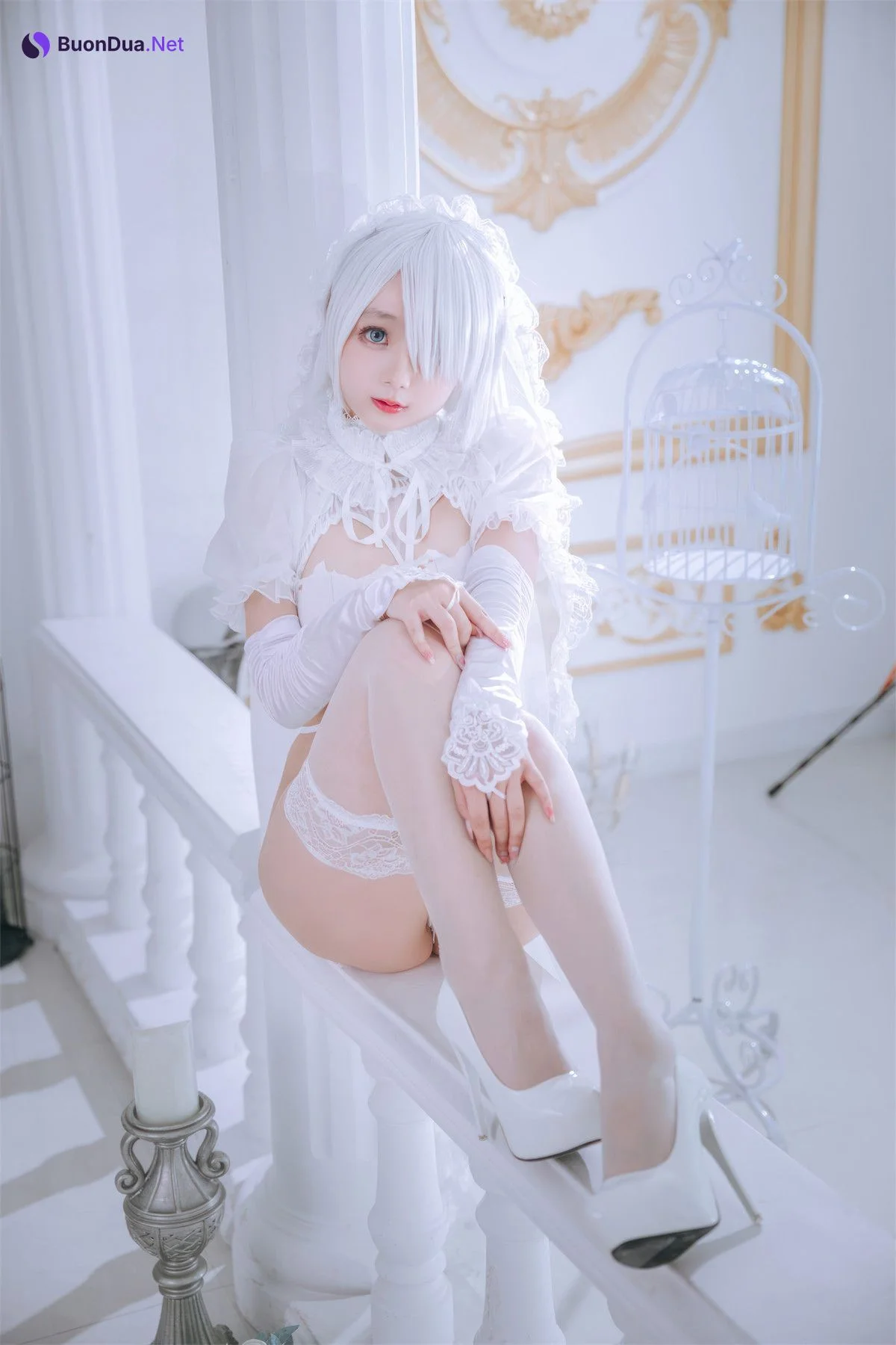 Cosplay Rinaijiao日奈娇 白色花嫁 - Photo 3