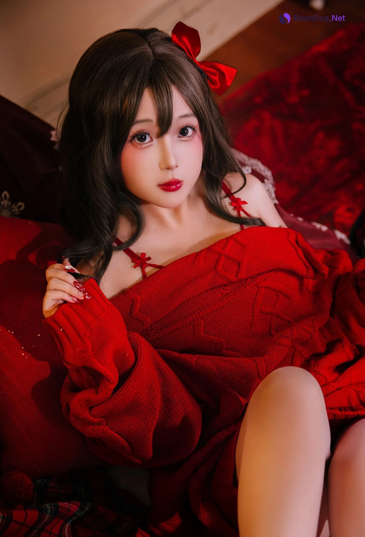 Cosplay Rinaijiao日奈娇 圣诞毛衣A+B - Photo 4
