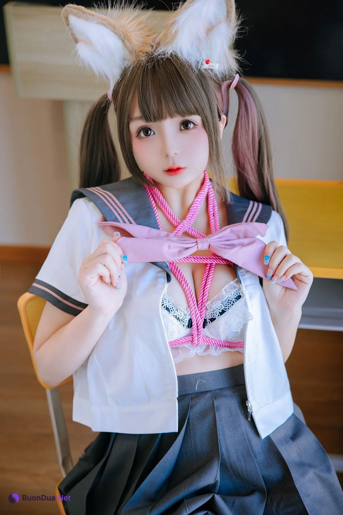 Cosplay Rinaijiao日奈娇 课桌捆绑 Set.01 - Photo 10