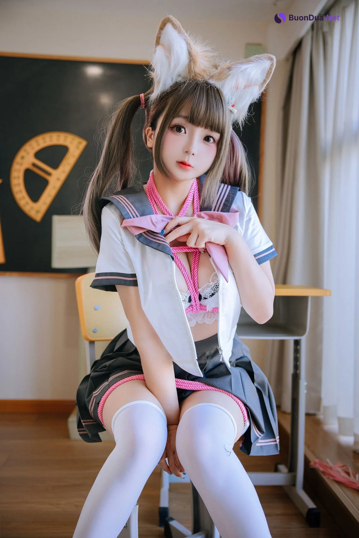Cosplay Rinaijiao日奈娇 课桌捆绑 Set.01 - Photo 16