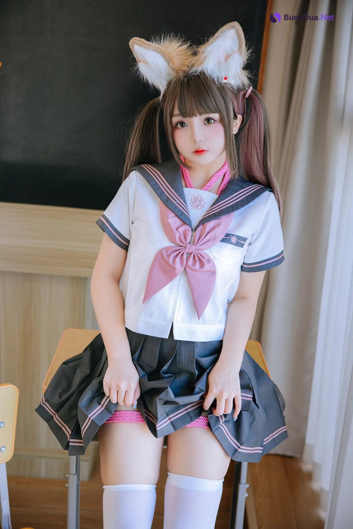 Cosplay Rinaijiao日奈娇 课桌捆绑 Set.01 - Photo 2