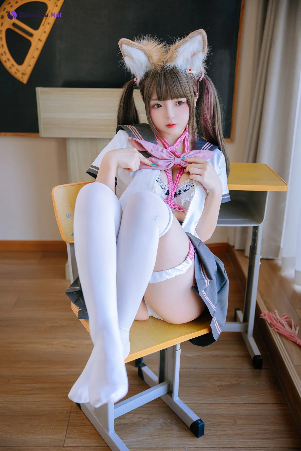 Cosplay Rinaijiao日奈娇 课桌捆绑 Set.01 - Photo 3
