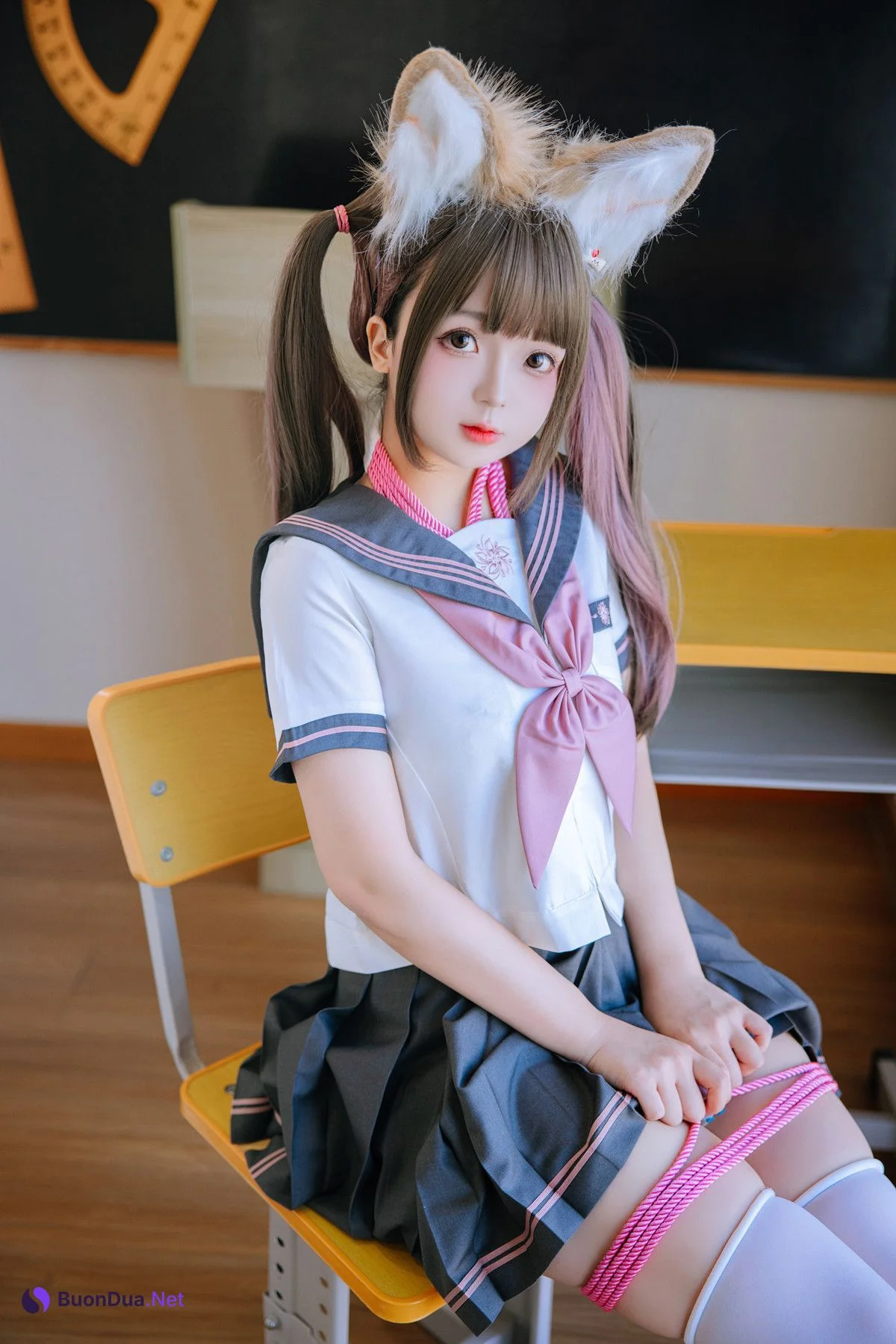 Cosplay Rinaijiao日奈娇 课桌捆绑 Set.01 - Photo 6