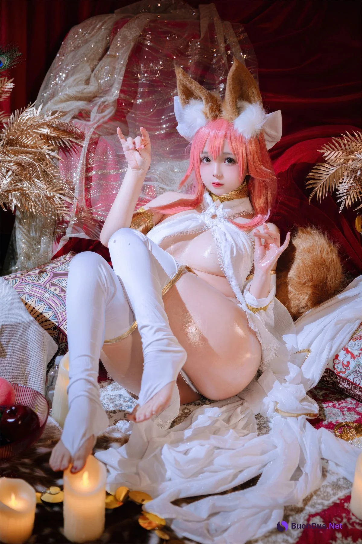 Cosplay Rinaijiao日奈娇 玉藻前舞娘 涂油 Set.02 - Photo 4