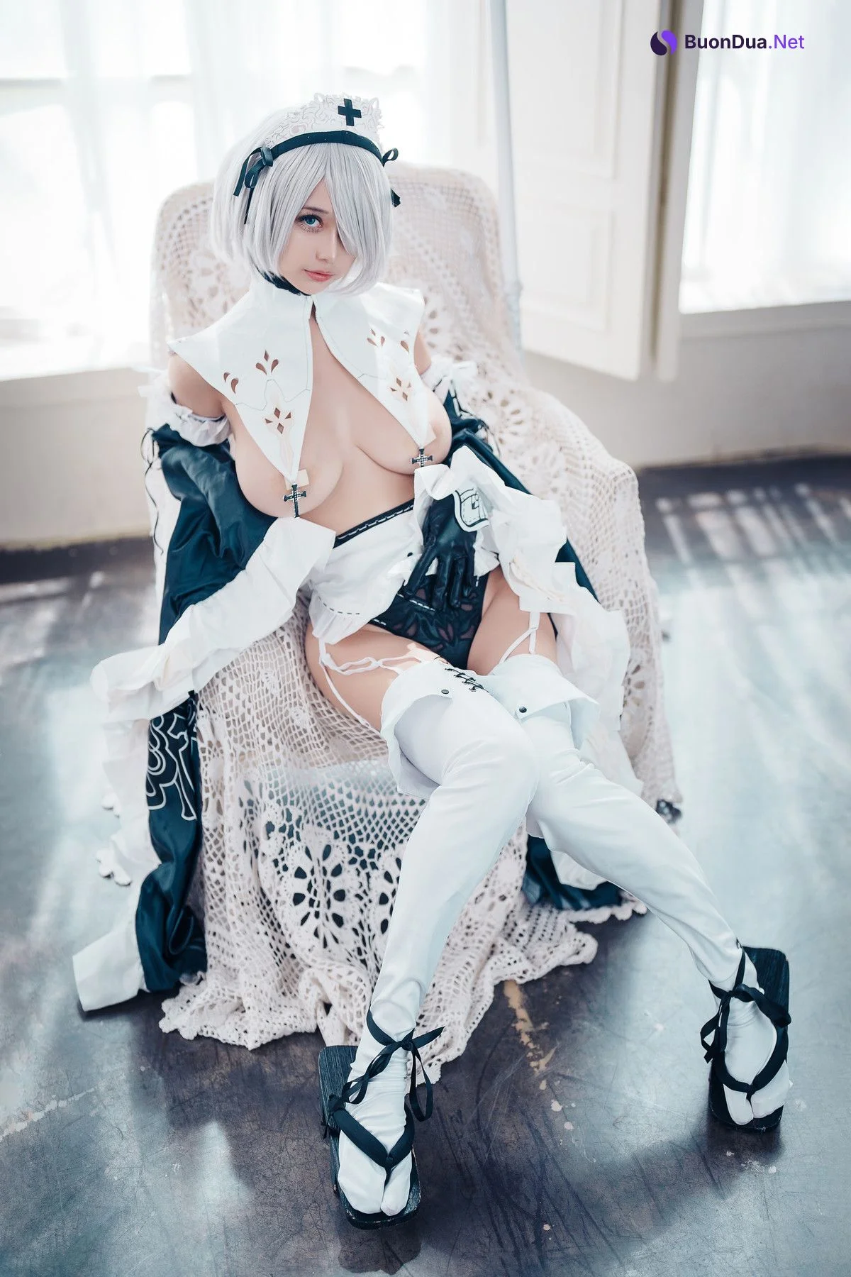 Cosplay 沖田凜花Rinka 2B Maid - Photo 10