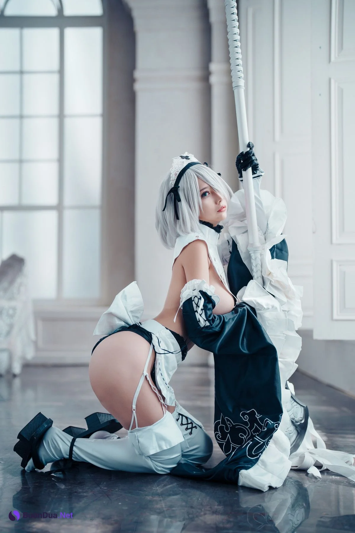Cosplay 沖田凜花Rinka 2B Maid - Photo 18