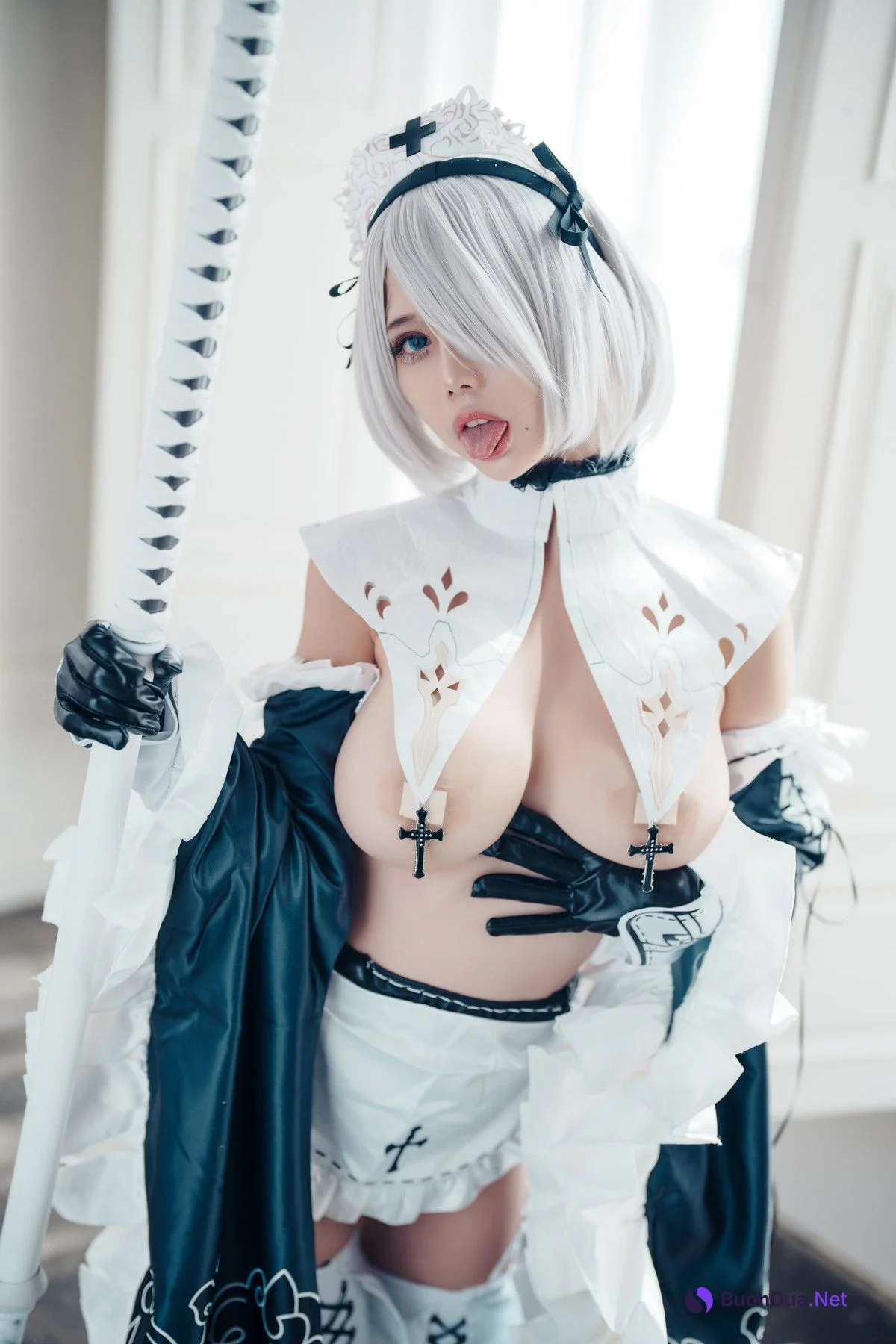 Cosplay 沖田凜花Rinka 2B Maid - Photo 7