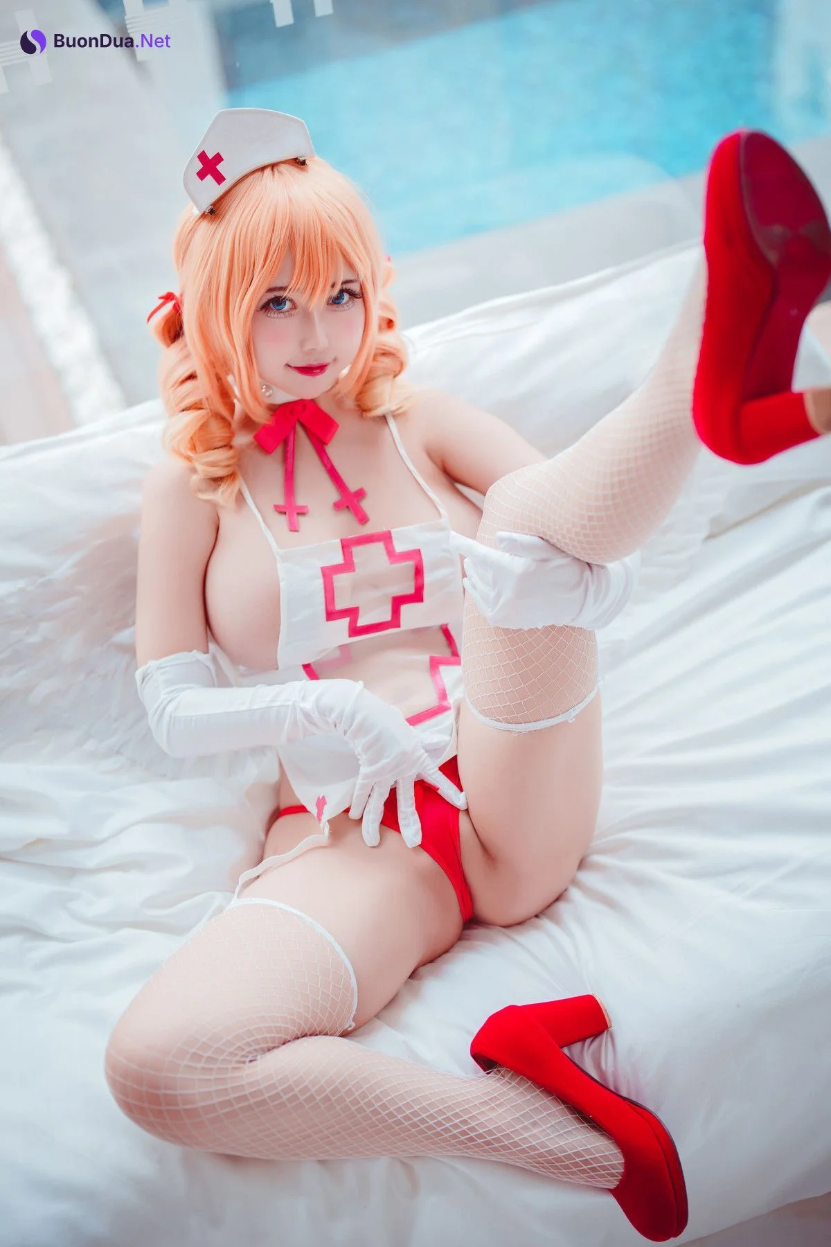 Cosplay 沖田凜花Rinka Angle Nurse - Photo 15