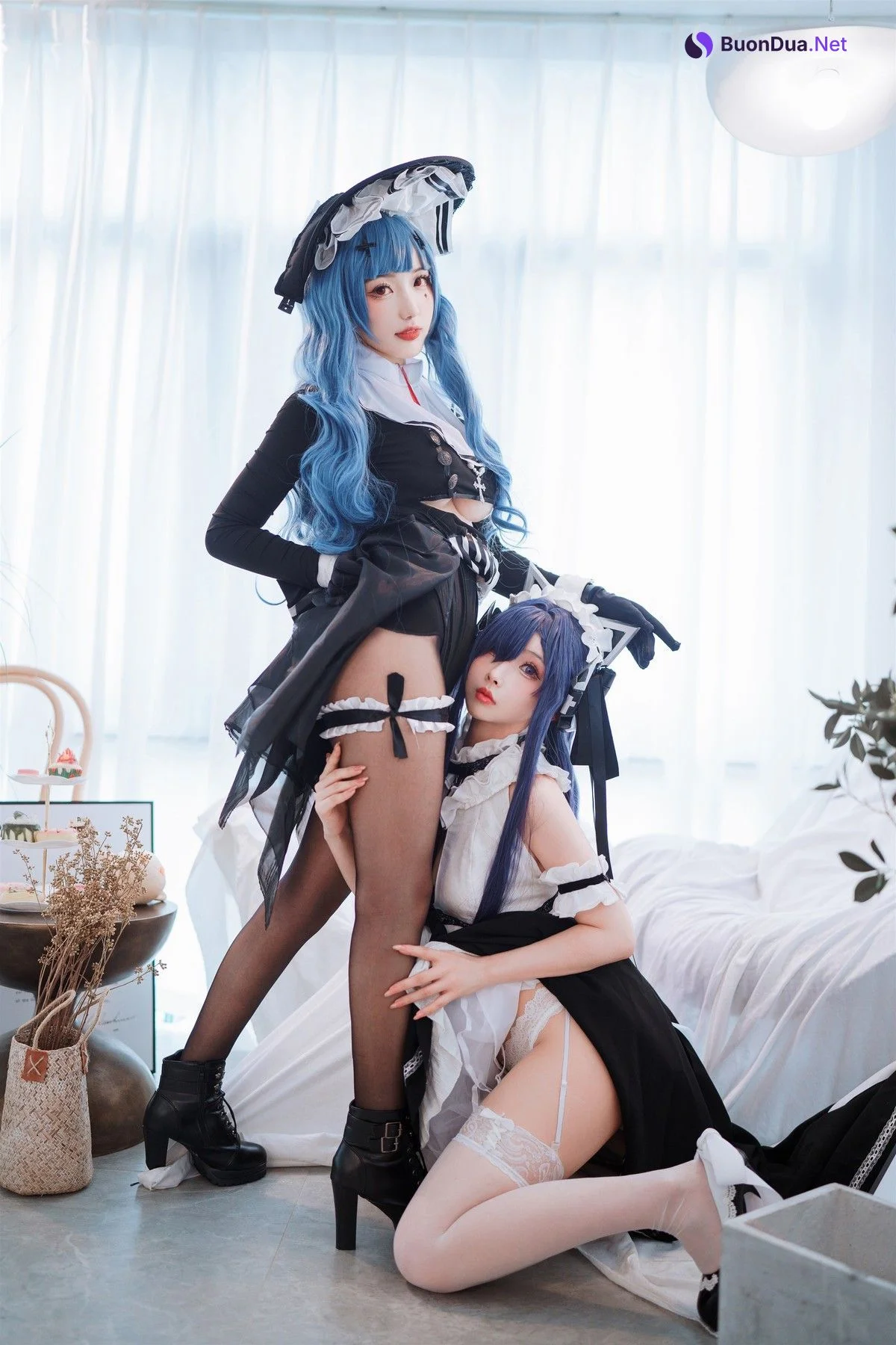 Cosplay rioko凉凉子 肉扣热热子 奥古斯特 女仆装 - 사진 11