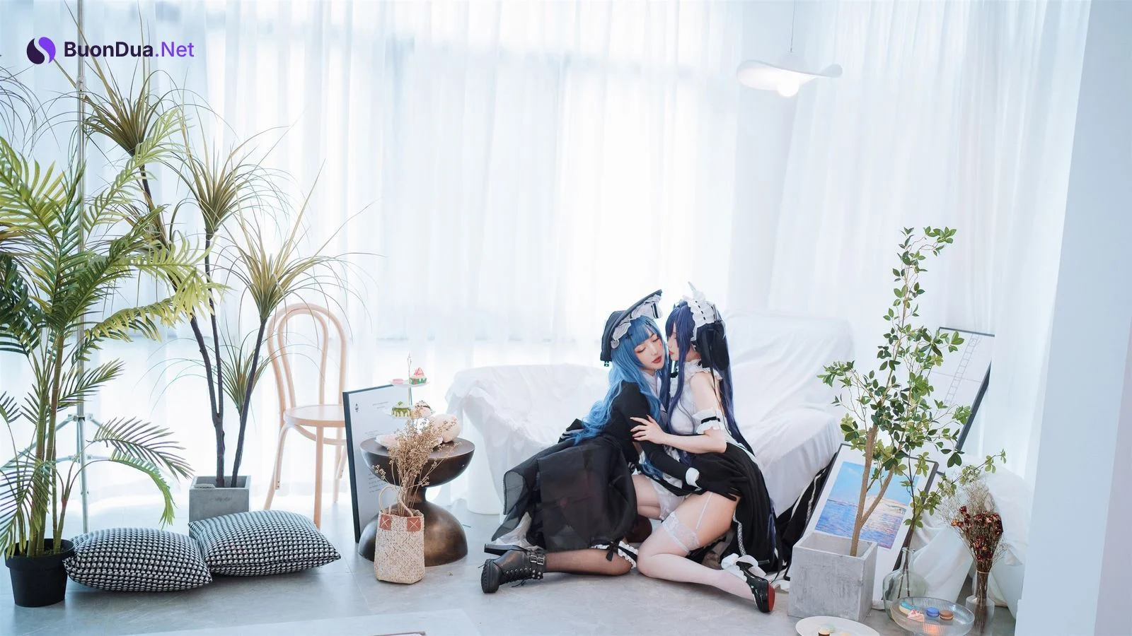 Cosplay rioko凉凉子 肉扣热热子 奥古斯特 女仆装 - 사진 12