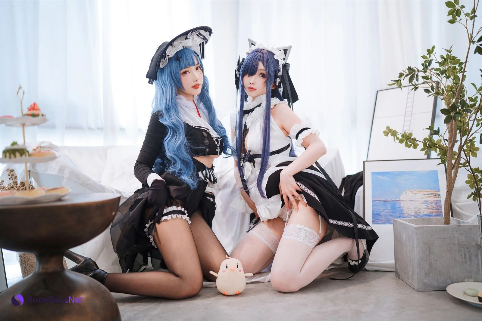 Cosplay rioko凉凉子 肉扣热热子 奥古斯特 女仆装 - 사진 15