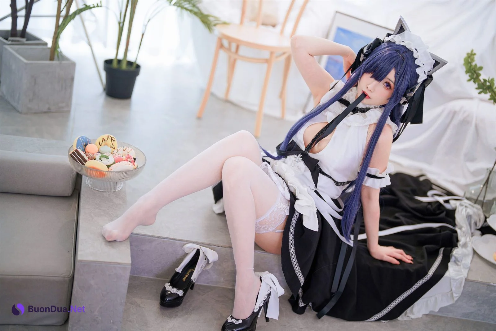 Cosplay rioko凉凉子 肉扣热热子 奥古斯特 女仆装 - 사진 5