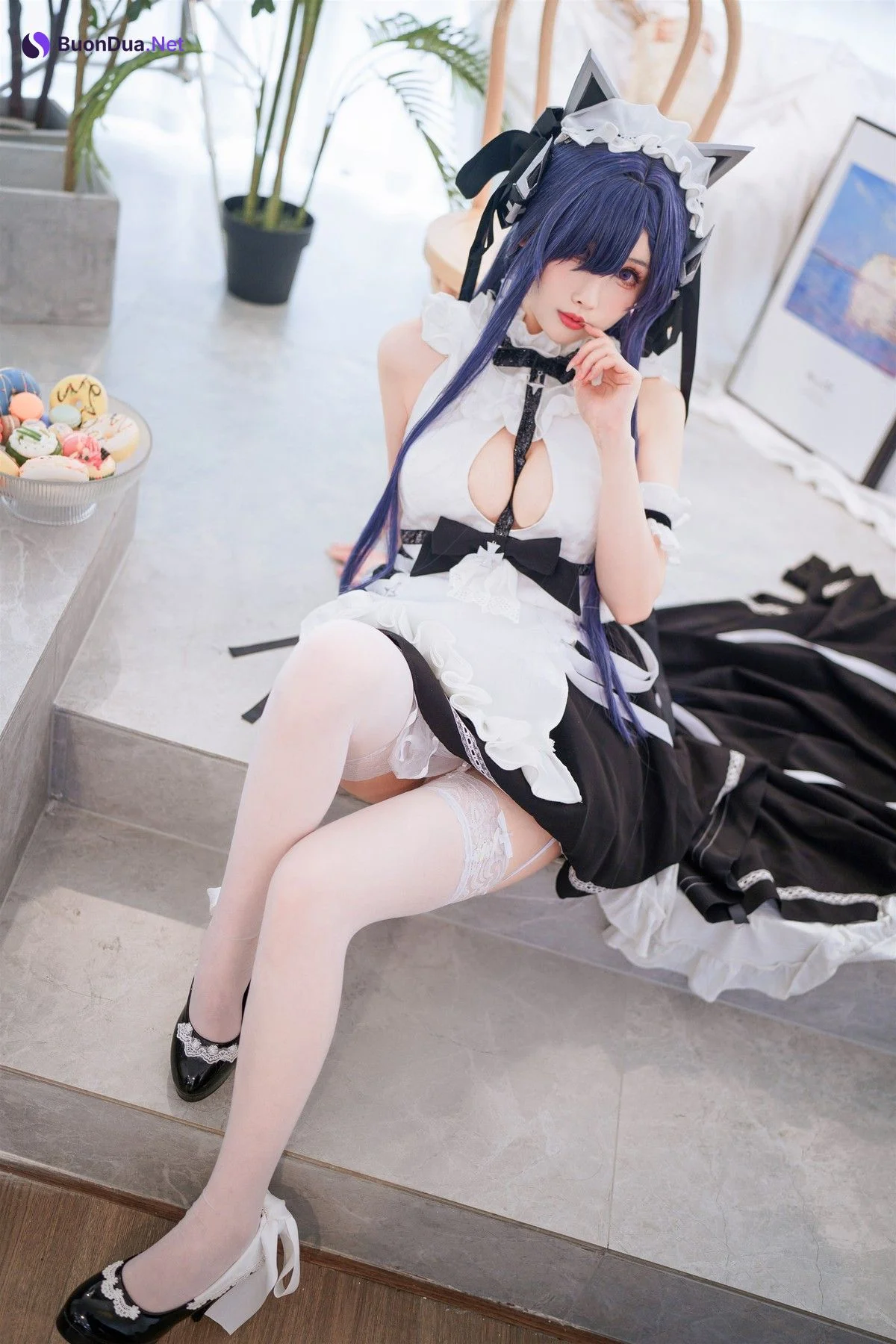 Cosplay rioko凉凉子 肉扣热热子 奥古斯特 女仆装 - 사진 6