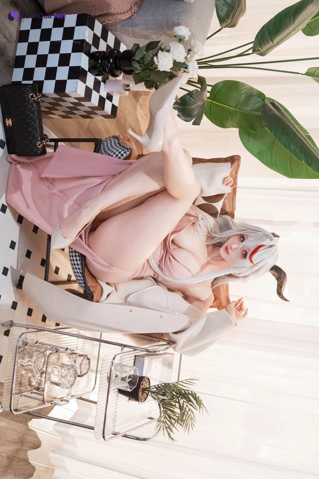 Cosplay Rioko凉凉子 – 碧蓝航线 埃吉尔卧室版 - รูปภาพ 5