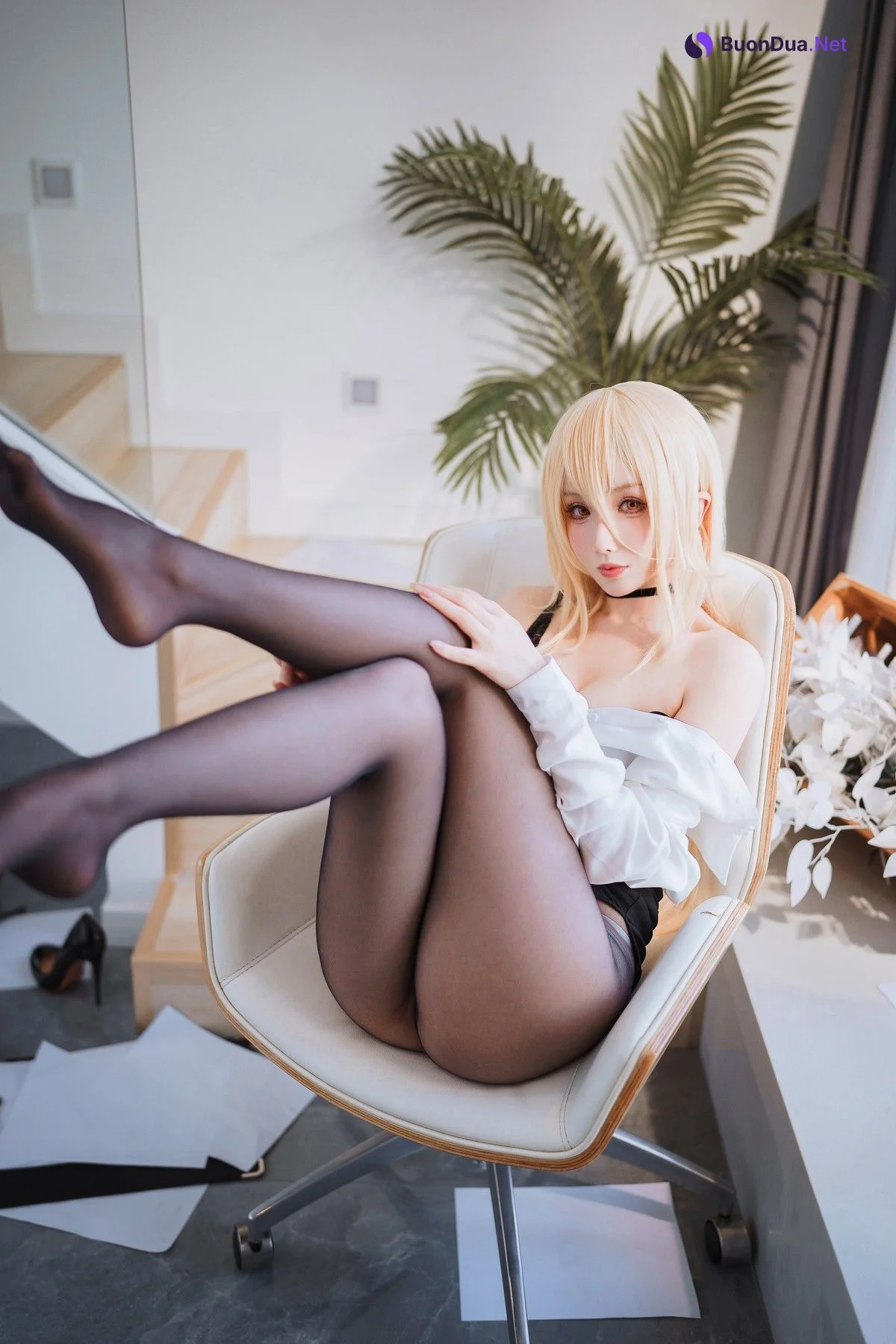Cosplay rioko凉凉子 碧蓝航线 冤仇 办公室的意外 - รูปภาพ 14