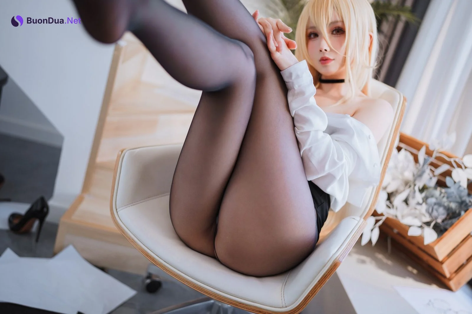 Cosplay rioko凉凉子 碧蓝航线 冤仇 办公室的意外 - รูปภาพ 15