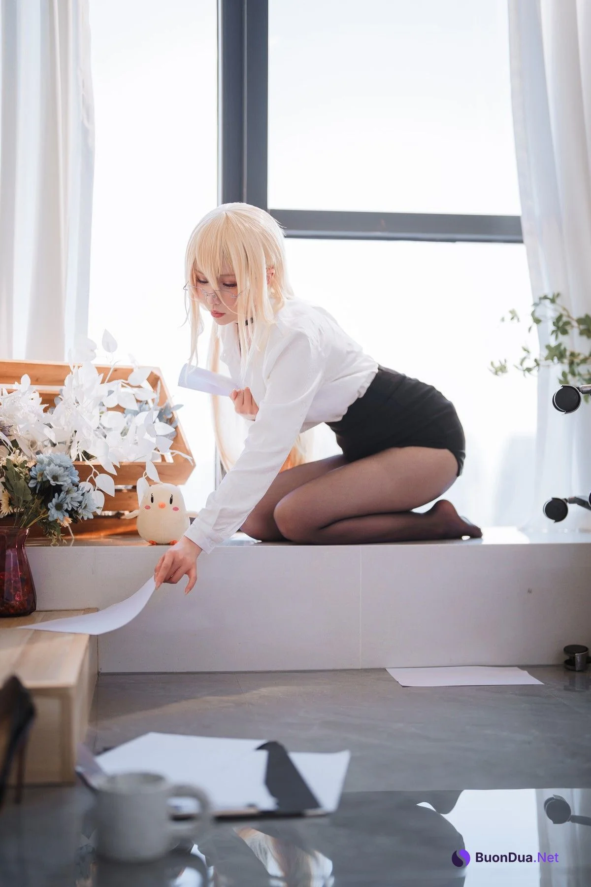Cosplay rioko凉凉子 碧蓝航线 冤仇 办公室的意外 - รูปภาพ 5
