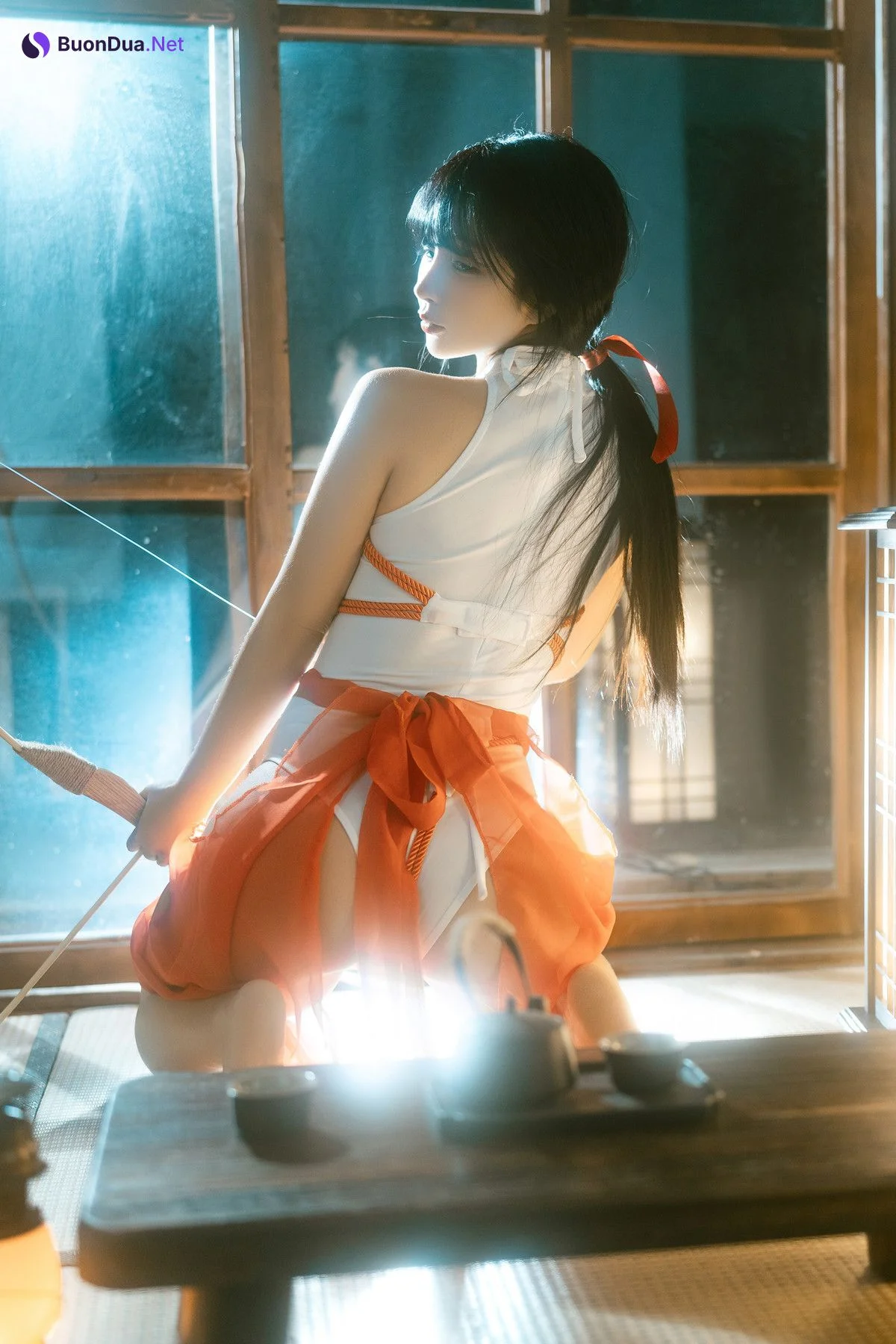 Cosplay 桜井宁宁 绳艺巫女 Rope Art Miko - Photo 13