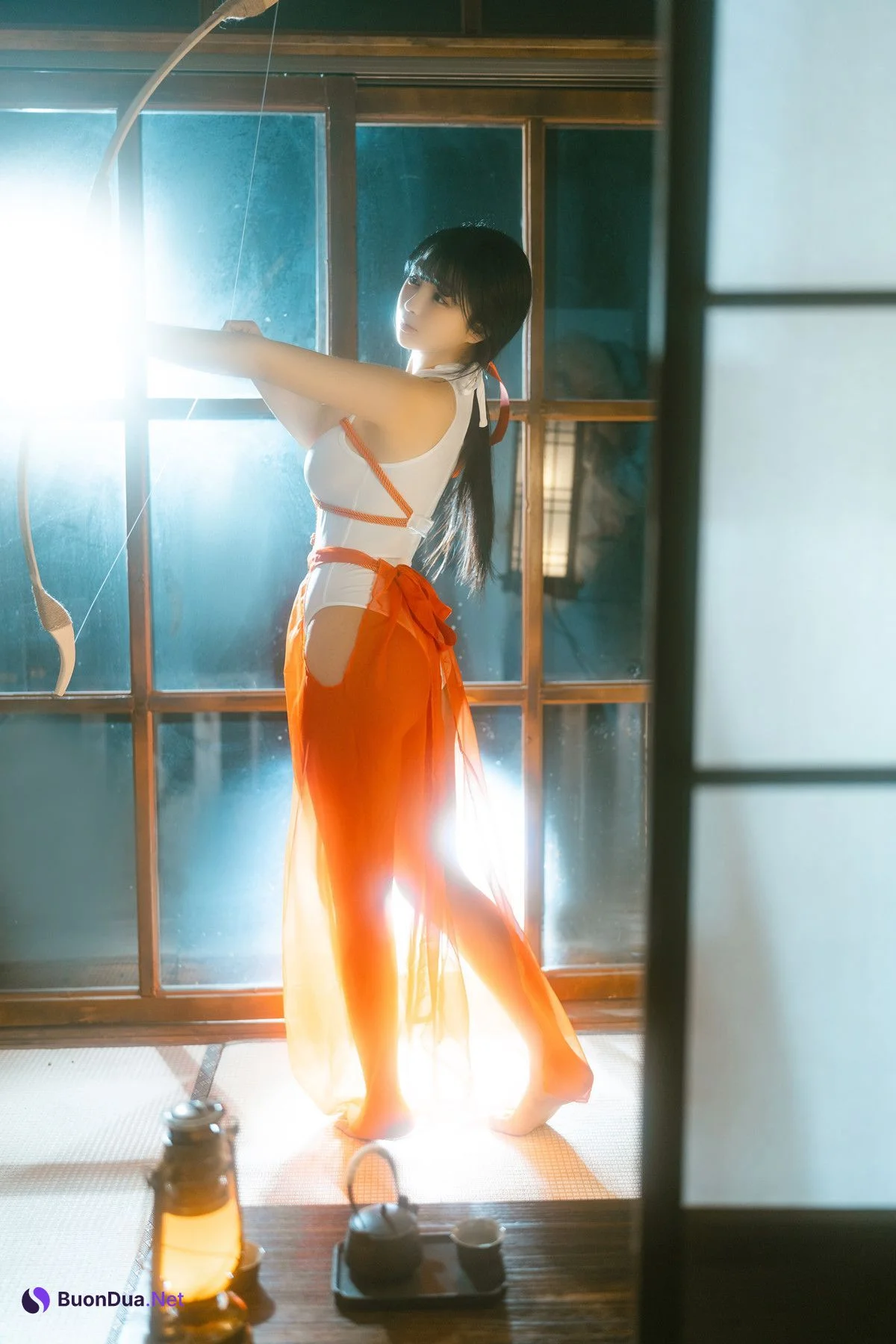 Cosplay 桜井宁宁 绳艺巫女 Rope Art Miko - Photo 2