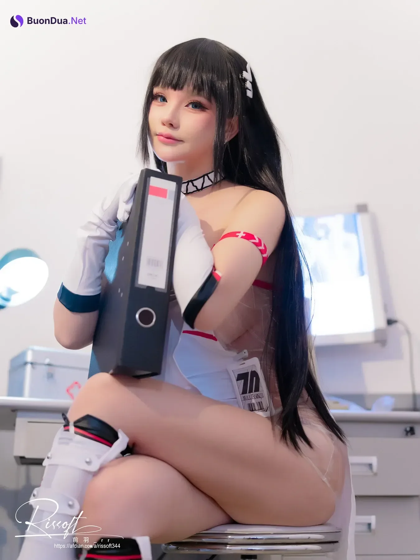 Cosplay 前羽_rr – 調月リオ Nurse .ver – ブルーアーカイブ - Photo 2