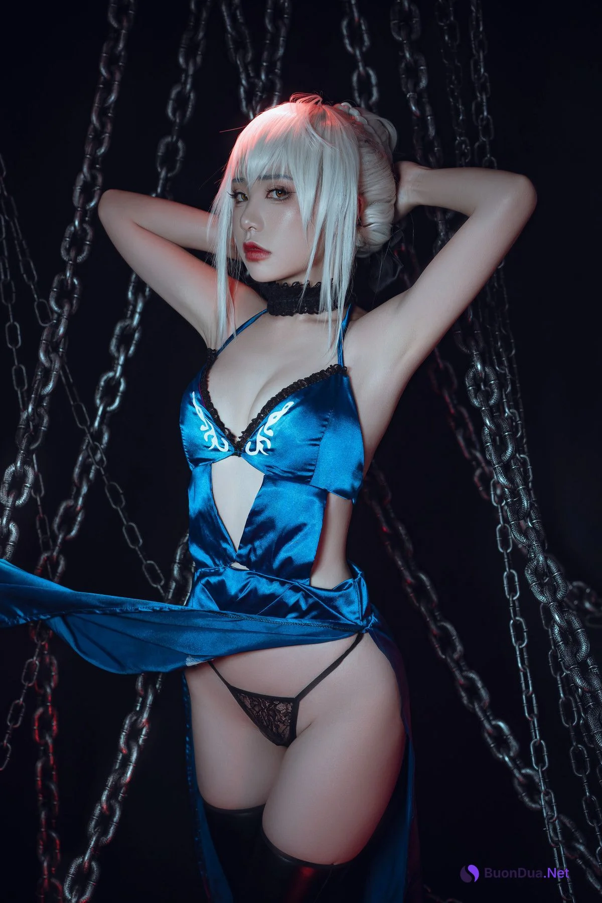 爆机少女喵小吉 Cosplay 黑呆 Saber Alter - Photo 13