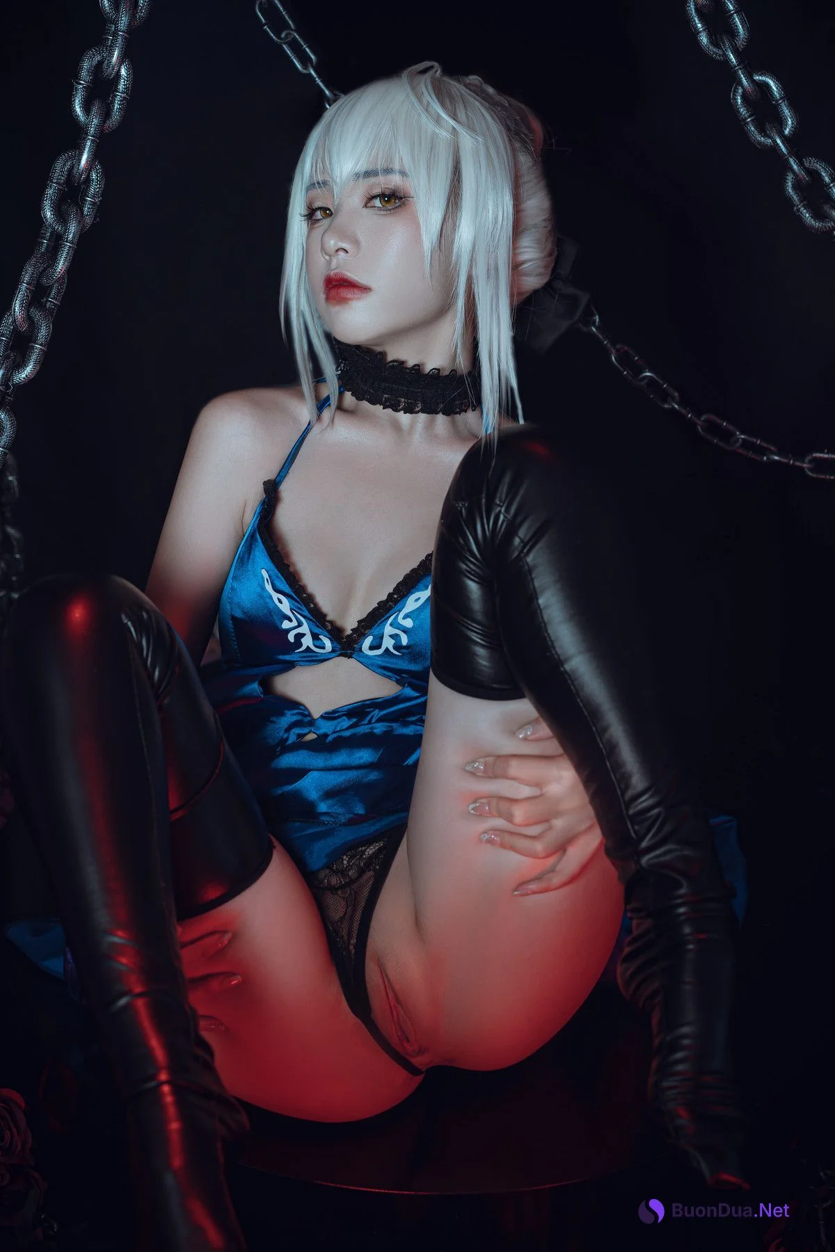 爆机少女喵小吉 Cosplay 黑呆 Saber Alter - Photo 18