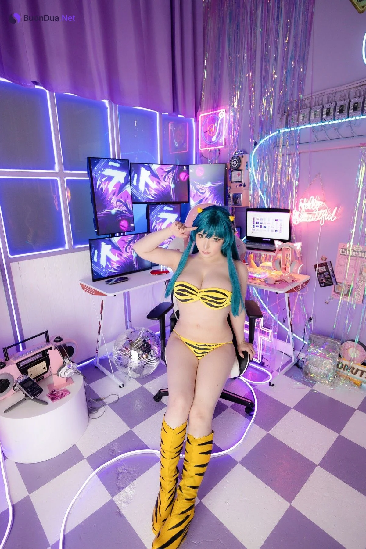 Cosplay SAKUサク Lum ラム うる星やつら Set.02 - Photo 13