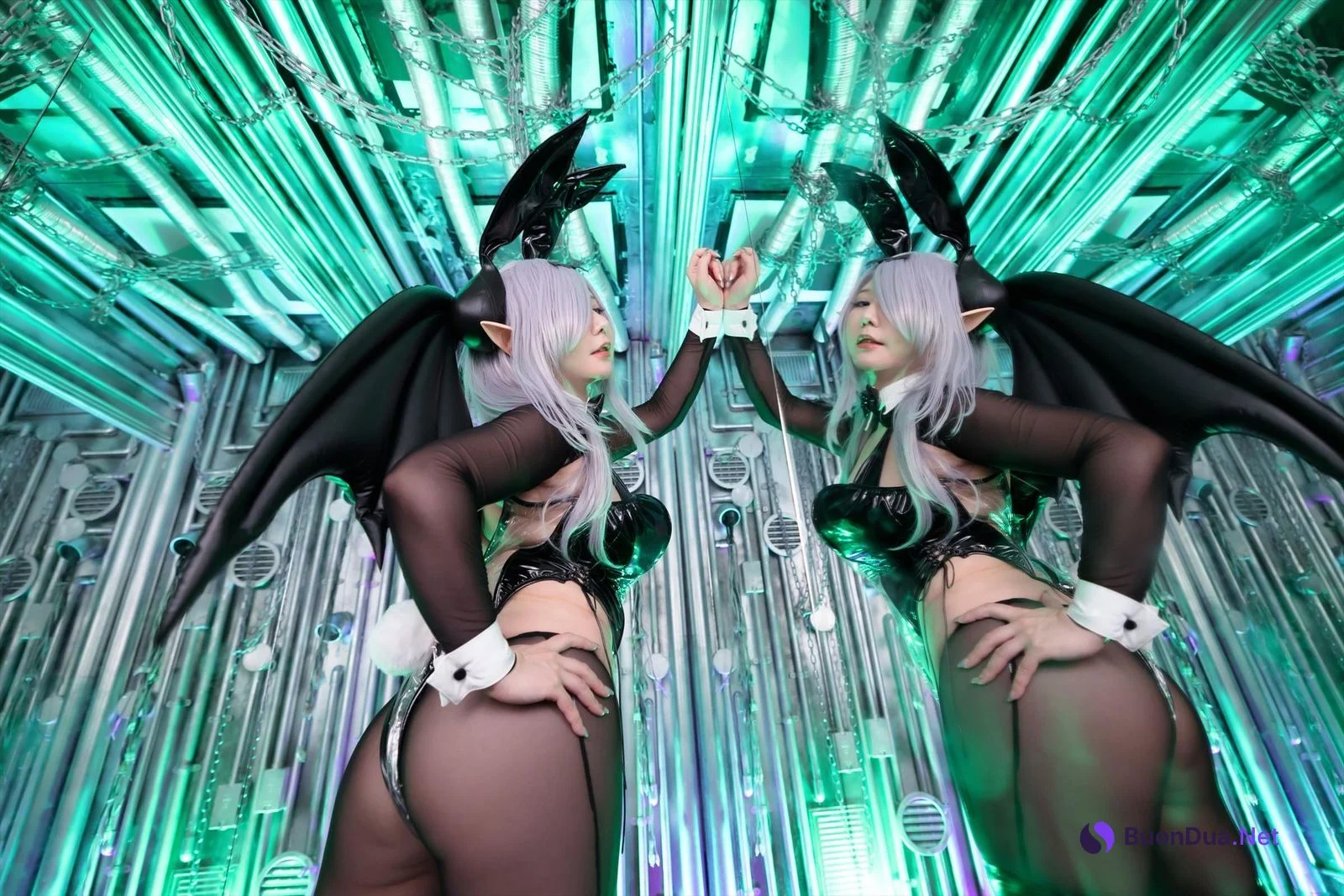 Cosplay SAKUサク See-through Bunny Succubus Set.03 - Photo 3