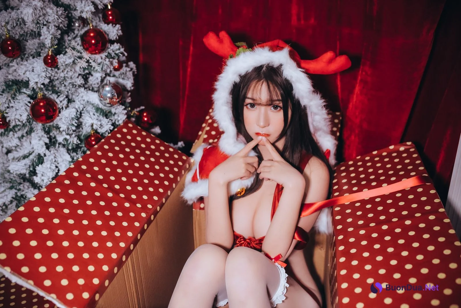 Cosplay 猫九酱Sakura 圣诞套 - Photo 6