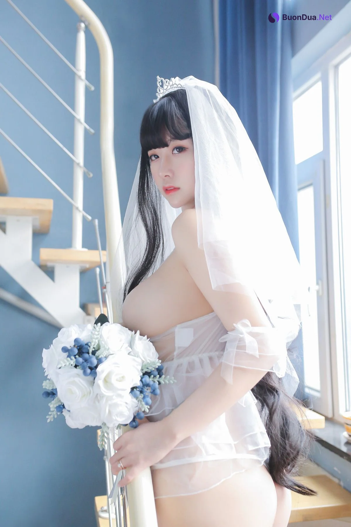 Cosplay 猫九酱Sakura 长发婚纱 Set.02 - 写真 10